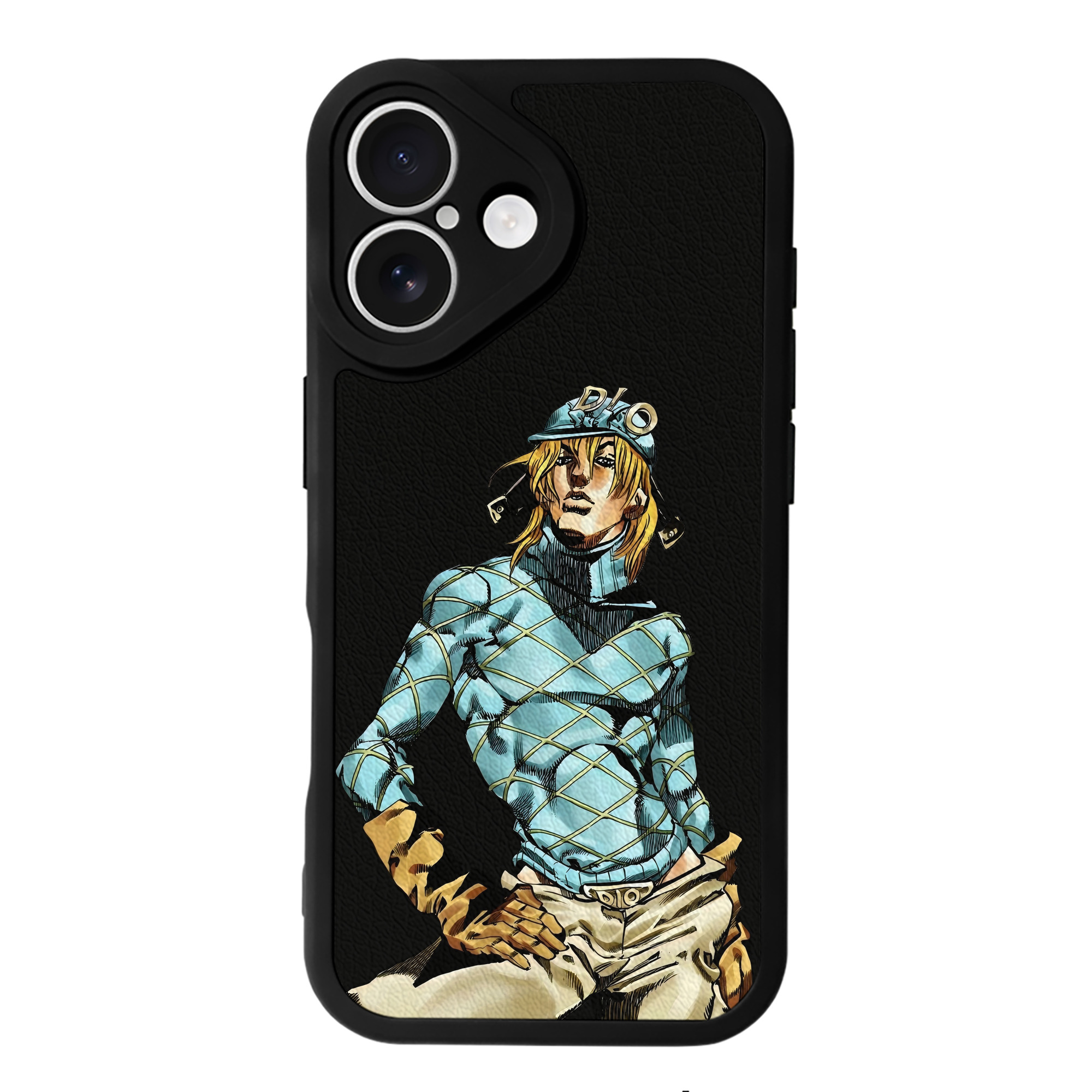 （画像用） ジョジョの奇妙な冒険 ディオ?ブランドー JoJo's Bizarre Adventure Dio Brando 【iPhone 16シリーズ対応】シリコンスマホケース（レザー調） 材質：シリコン
